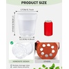 image:imagehomenote 34 Inch Clear Nursery Pots with Drainage Holes and Tags 20 Pcs  Reusable plastic planters have raised bases for airflow and transplanting ideal for seed starting cuttings and succulentsClear