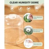image:imagehomenote 34 Inch Clear Nursery Pots with Drainage Holes and Tags 20 Pcs  Reusable plastic planters have raised bases for airflow and transplanting ideal for seed starting cuttings and succulentsTransparencywith Lid