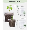 image:imagehomenote 34 Inch Clear Nursery Pots with Drainage Holes and Tags 20 Pcs  Reusable plastic planters have raised bases for airflow and transplanting ideal for seed starting cuttings and succulentsTransparencyno Lid