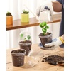 image:imagehomenote 34 Inch Clear Nursery Pots with Drainage Holes and Tags 20 Pcs  Reusable plastic planters have raised bases for airflow and transplanting ideal for seed starting cuttings and succulentsTransparencywith Lid