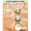 image:imagehomenote 34 Inch Clear Nursery Pots with Drainage Holes and Tags 20 Pcs  Reusable plastic planters have raised bases for airflow and transplanting ideal for seed starting cuttings and succulentsTransparencywith Lid