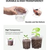 image:imagehomenote 34 Inch Clear Nursery Pots with Drainage Holes and Tags 20 Pcs  Reusable plastic planters have raised bases for airflow and transplanting ideal for seed starting cuttings and succulentsClear