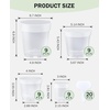 image:imagehomenote 34 Inch Clear Nursery Pots with Drainage Holes and Tags 20 Pcs  Reusable plastic planters have raised bases for airflow and transplanting ideal for seed starting cuttings and succulentsTransparencyno Lid