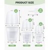 image:imagehomenote 34 Inch Clear Nursery Pots with Drainage Holes and Tags 20 Pcs  Reusable plastic planters have raised bases for airflow and transplanting ideal for seed starting cuttings and succulentsTransparencywith Lid