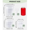 image:imagehomenote 34 Inch Clear Nursery Pots with Drainage Holes and Tags 20 Pcs  Reusable plastic planters have raised bases for airflow and transplanting ideal for seed starting cuttings and succulentsTransparencyno Lid