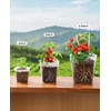 image:imagehomenote 34 Inch Clear Nursery Pots with Drainage Holes and Tags 20 Pcs  Reusable plastic planters have raised bases for airflow and transplanting ideal for seed starting cuttings and succulentsTransparencyno Lid