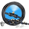 image:imageHOMENOTE Misting Cooling System 98FT30M PreAssembled Kit with 27 Brass Nozzles amp 34 Brass Adapter Cooling Mister for Patio Backyard Pets Garden amp GreenhouseBlack